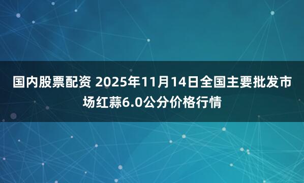 国内股票配资 2025年11月14日全国主要批发市场红蒜6.0公分价格行情